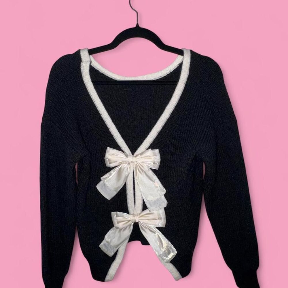 Shein Women's Black and Grey Jumper